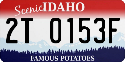 ID license plate 2T0153F