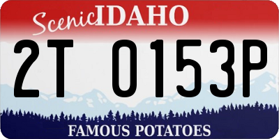 ID license plate 2T0153P