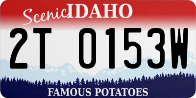 ID license plate 2T0153W