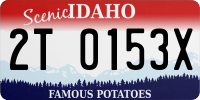ID license plate 2T0153X