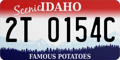 ID license plate 2T0154C