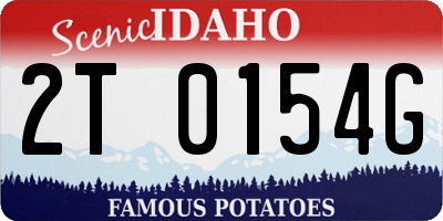 ID license plate 2T0154G