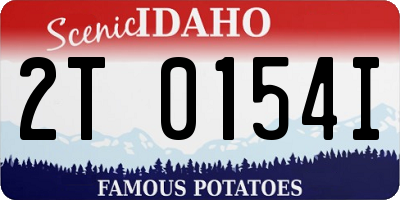 ID license plate 2T0154I