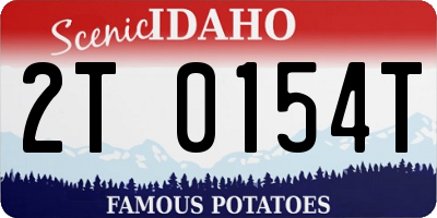 ID license plate 2T0154T