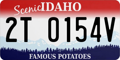 ID license plate 2T0154V