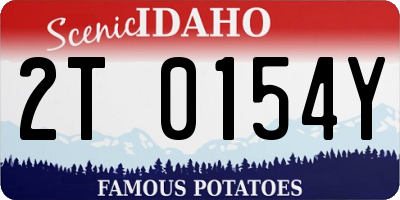 ID license plate 2T0154Y