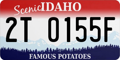 ID license plate 2T0155F