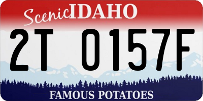 ID license plate 2T0157F