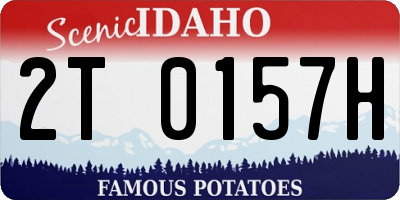 ID license plate 2T0157H
