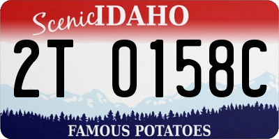 ID license plate 2T0158C