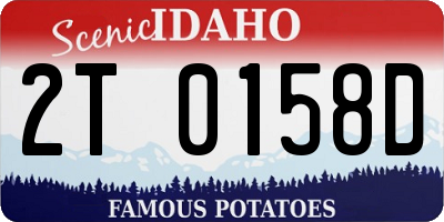 ID license plate 2T0158D