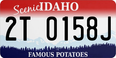 ID license plate 2T0158J