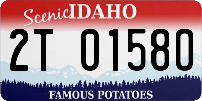 ID license plate 2T0158O