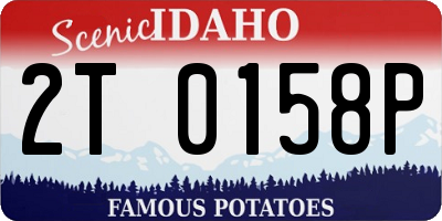 ID license plate 2T0158P