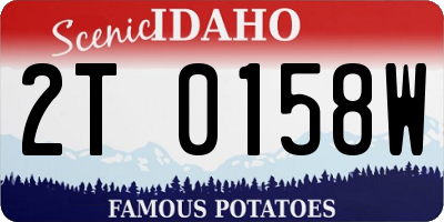 ID license plate 2T0158W