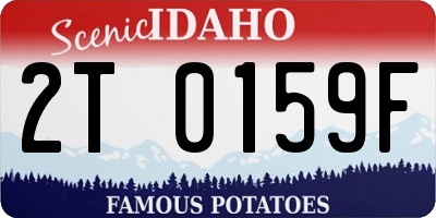 ID license plate 2T0159F