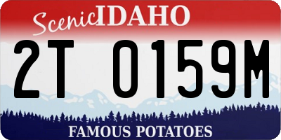 ID license plate 2T0159M