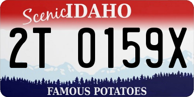ID license plate 2T0159X