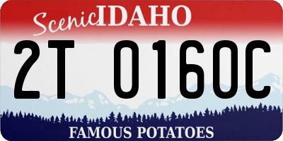 ID license plate 2T0160C