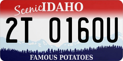 ID license plate 2T0160U