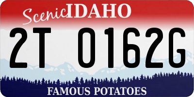 ID license plate 2T0162G