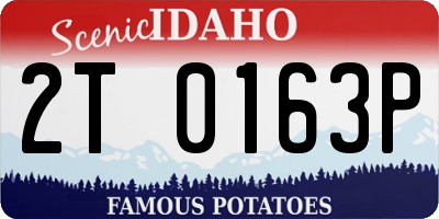 ID license plate 2T0163P
