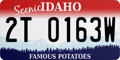 ID license plate 2T0163W