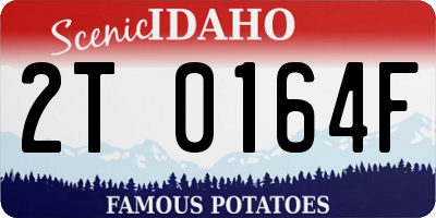 ID license plate 2T0164F