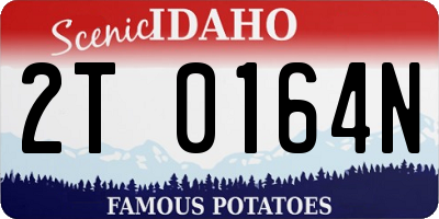 ID license plate 2T0164N