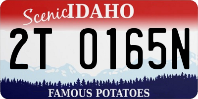 ID license plate 2T0165N