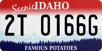 ID license plate 2T0166G