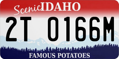 ID license plate 2T0166M