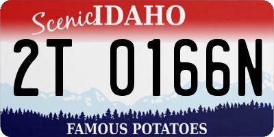 ID license plate 2T0166N