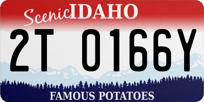 ID license plate 2T0166Y