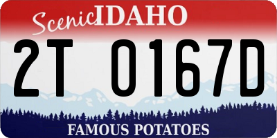 ID license plate 2T0167D