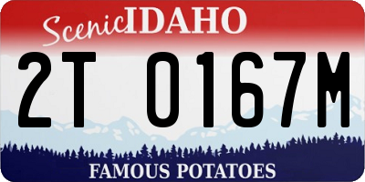 ID license plate 2T0167M