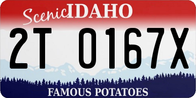 ID license plate 2T0167X