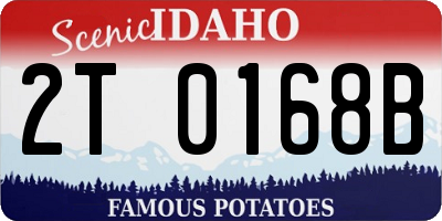 ID license plate 2T0168B