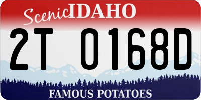 ID license plate 2T0168D