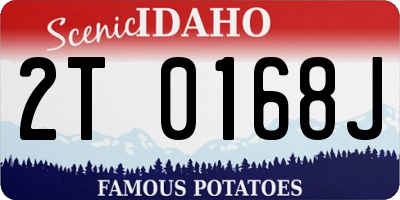 ID license plate 2T0168J