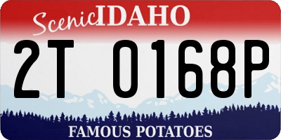ID license plate 2T0168P