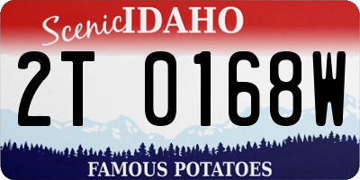 ID license plate 2T0168W