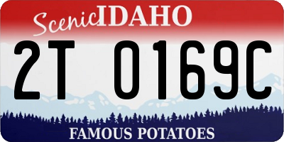 ID license plate 2T0169C