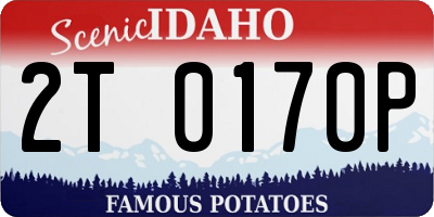 ID license plate 2T0170P