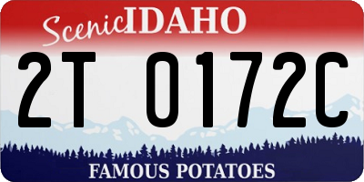 ID license plate 2T0172C