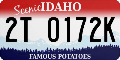 ID license plate 2T0172K