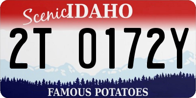 ID license plate 2T0172Y