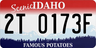 ID license plate 2T0173F