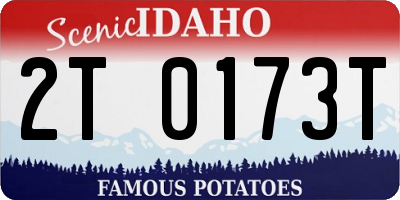 ID license plate 2T0173T
