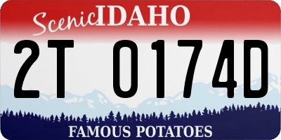 ID license plate 2T0174D